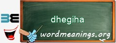 WordMeaning blackboard for dhegiha